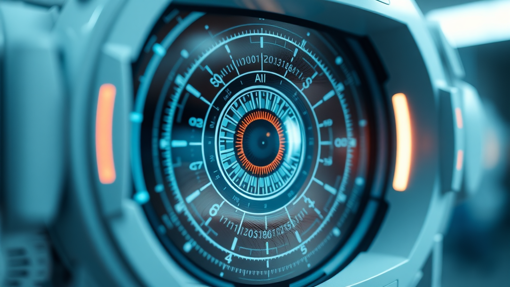 High-tech eye scanner interface for professional myopie management