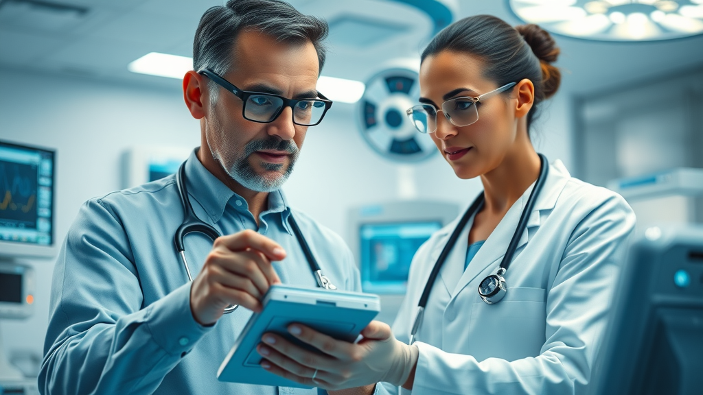 medical specialists performing consultation in modern hospital - reguliere geneeskunde en reguliere zorg