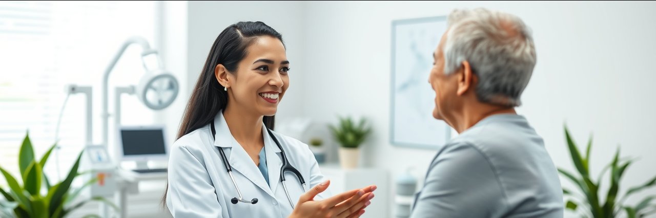 Dermatologie behandelingen consult in moderne kliniek met vrouwelijke dermatoloog