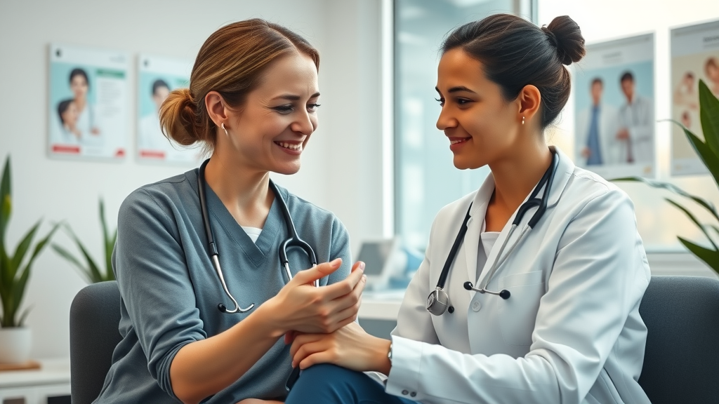 Professionele zorgverlener geeft advies over cellulitis behandelen in kliniek.